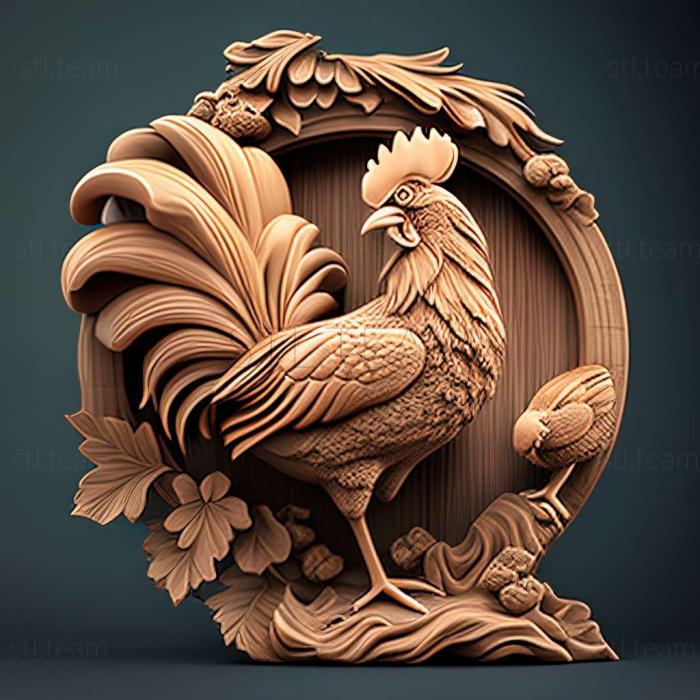 3D модель 3д модель курицы (STL)